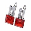 4878 Srebrne kolczyki Austrian Crystal pozłacane białym złotem zapięcie angielskie